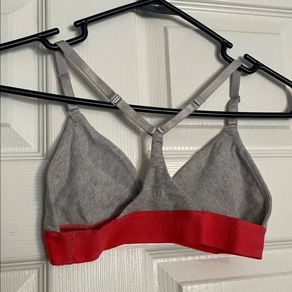 Lululemon Bralette/Sports Bra XS Grey and Coral Color